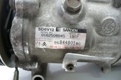 Air conditioning compressor Sanden SD6V12 1907 Citroën Peugeot 9684480180 6453XP