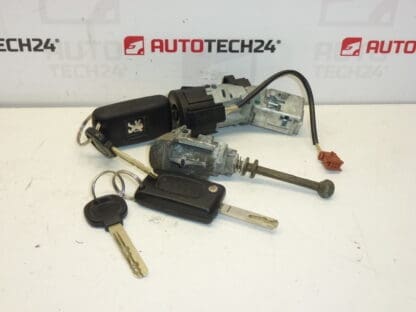 Switch box, door lock and two Citroën Peugeot 4162EQ keys